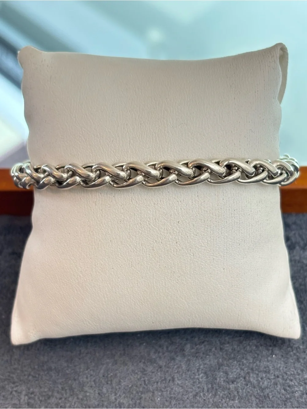 David Yurman 925 & 14k Gold 6mm Wheat Chain Bracelet 6.5-7